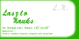 laszlo mauks business card